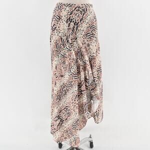 ALLSAINTS Skirt Size 4 Raya Arietta Animal Print Multi Ruffled Asymmetric Hem